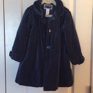 Janie and Jack Navy Suede Coat 2T - 3 T
